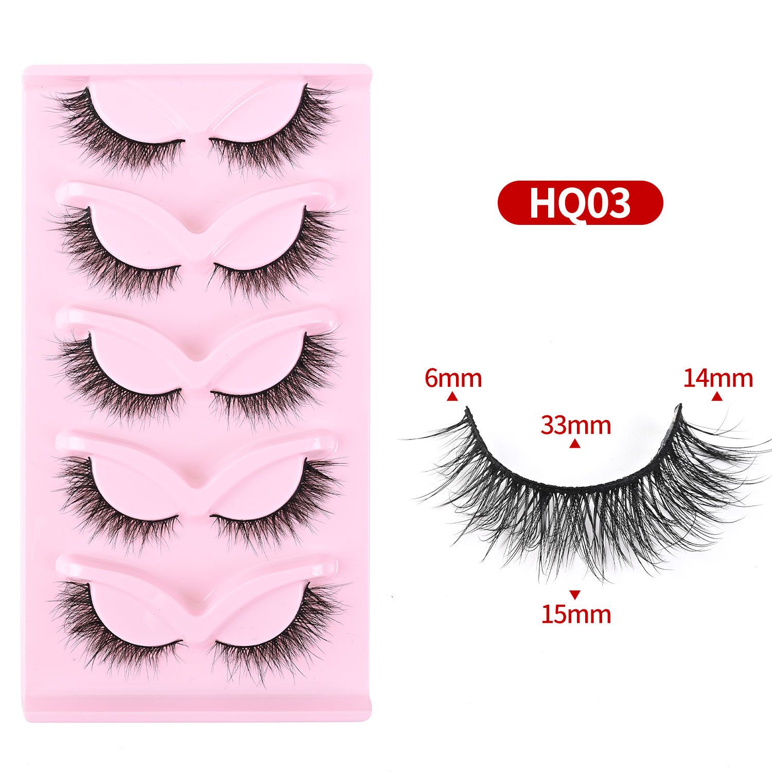 5 Pairs Light Fox Eye Lashes | Natural Lengthening Effect | Fluffy & Volumized | Easy to Apply | Long-Lasting | Ideal for African Women Makeup | Affordable & Reusable | Bulk Orders Welcome
