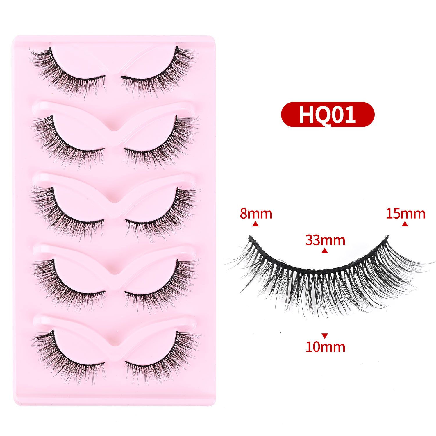 5 Pairs Light Fox Eye Lashes | Natural Lengthening Effect | Fluffy & Volumized | Easy to Apply | Long-Lasting | Ideal for African Women Makeup | Affordable & Reusable | Bulk Orders Welcome