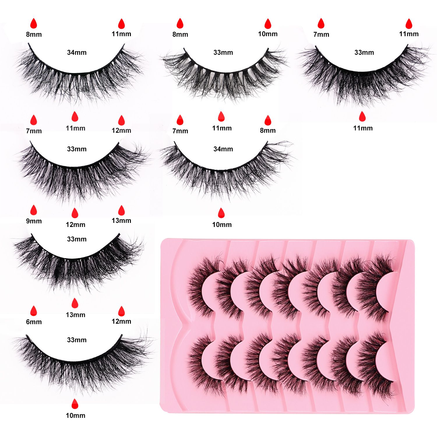 Fox Eye Glue-On Lashes 3D Volumized Curly Look  Hard Band for Stage & Daily Wear  Easy to Apply & Reusable Long-Lasting All Day Ideal for African Women Makeup  lashes,cluster lash set