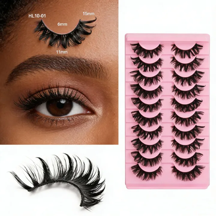 Fox Eye Glue-On Lashes 3D Volumized Curly Look  Hard Band for Stage & Daily Wear  Easy to Apply & Reusable Long-Lasting All Day Ideal for African Women Makeup  lashes,cluster lash set