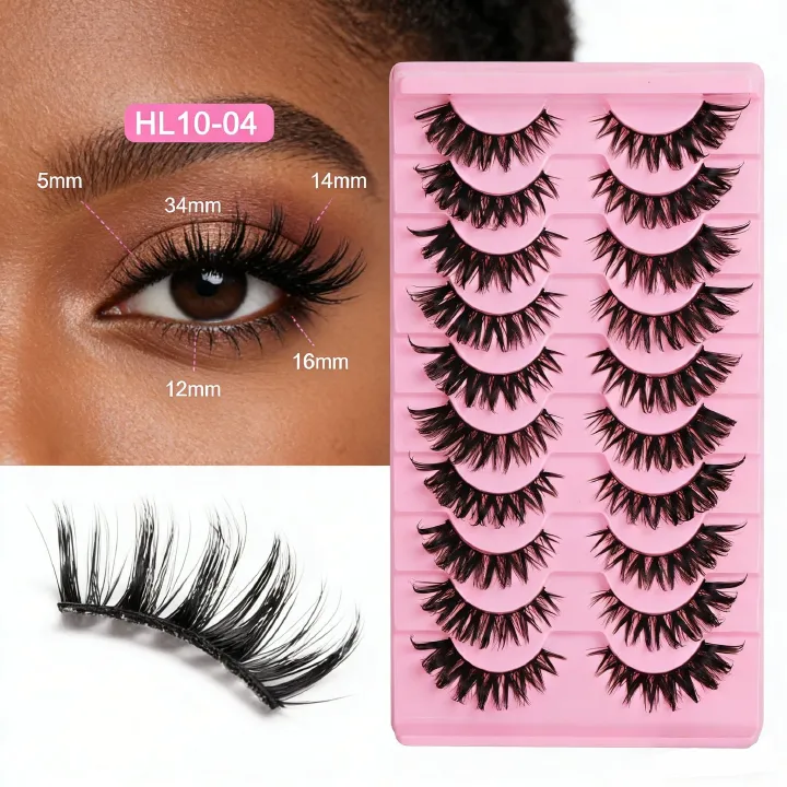 Fox Eye Glue-On Lashes 3D Volumized Curly Look  Hard Band for Stage & Daily Wear  Easy to Apply & Reusable Long-Lasting All Day Ideal for African Women Makeup  lashes,cluster lash set