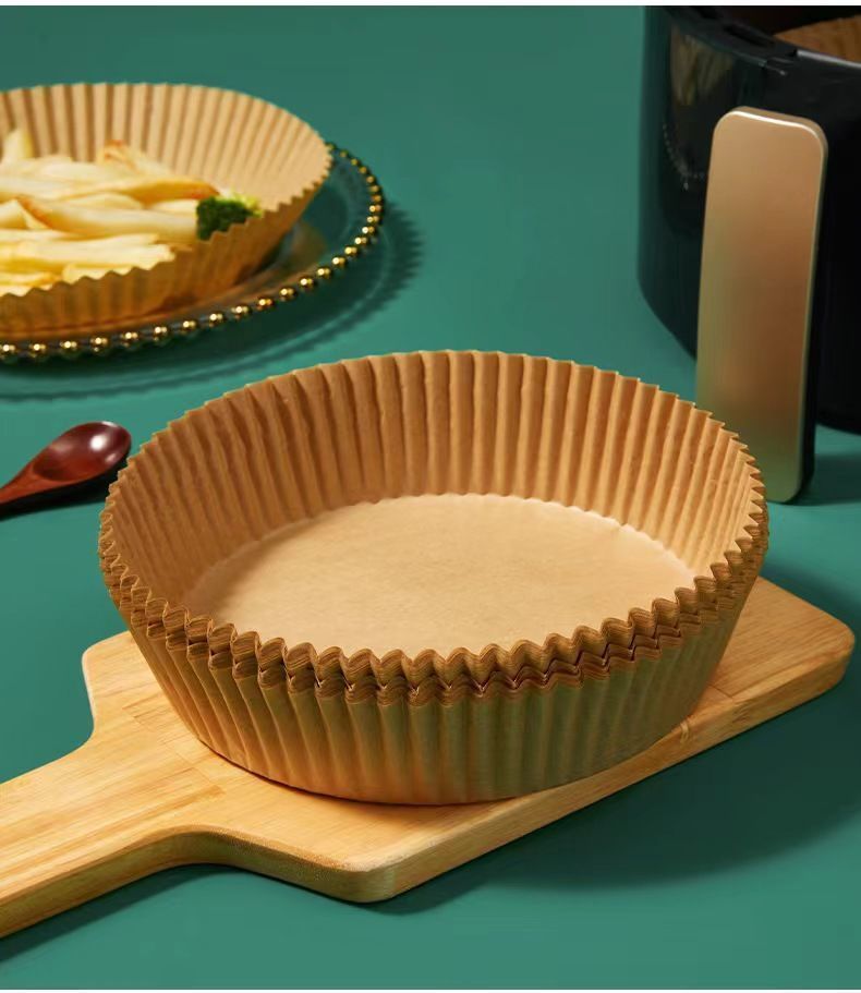 50pcs Air Fryer Paper Liner Disposable Airfryer Paper Mat Round Airfryer Paper Steamer Mat Baking Mats Air Fryer Accessories Oil-proof Non-stick Cook Tools Kitchen Oven Paper Baking Paper Microwave