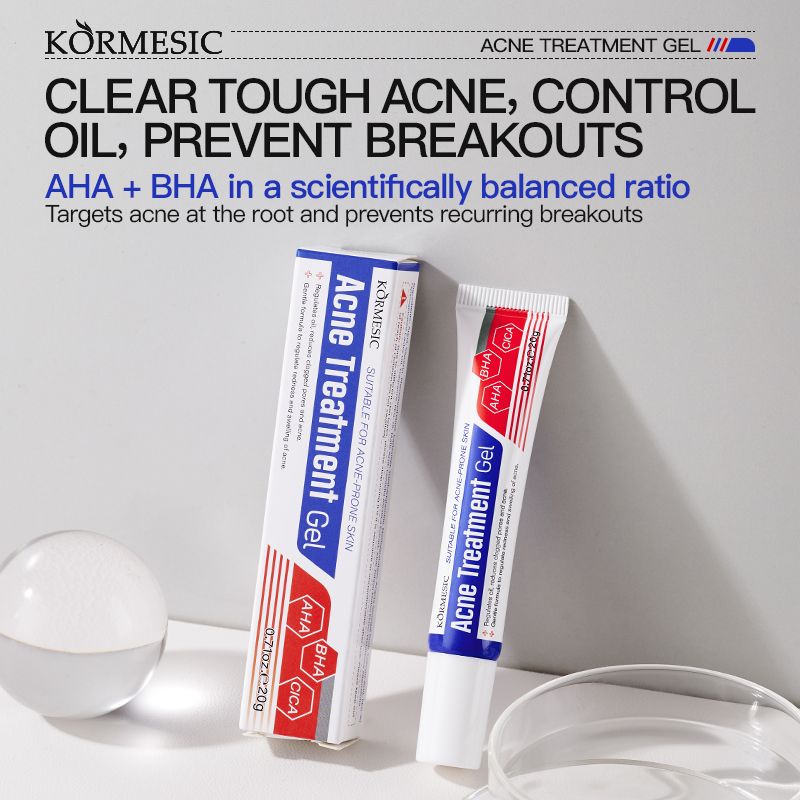 KORMESIC Salicylic Acid Acne Cream Arbutin Acne Treatment Cream Centella Asiatica Anti-Acne Cream Gently Reduces Redness Unclogs Pores Controls Oil Fades Dark Spots Smooth Clear Skin - Acne Prone Skin