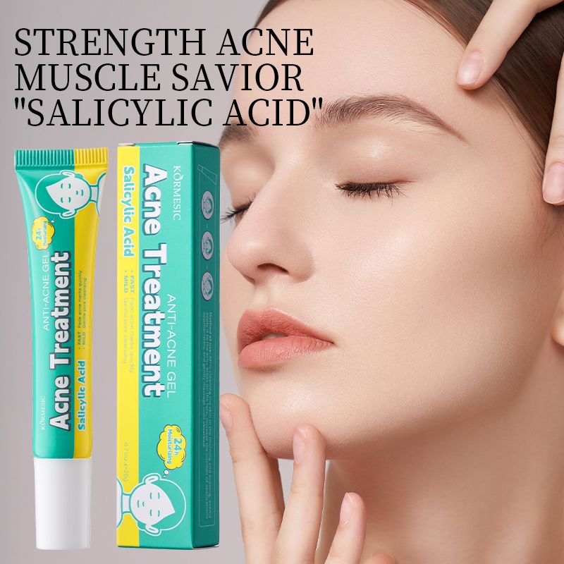 KORMESIC Salicylic Acid Acne Cream Arbutin Acne Treatment Cream Centella Asiatica Anti-Acne Cream Gently Reduces Redness Unclogs Pores Controls Oil Fades Dark Spots Smooth Clear Skin - Acne Prone Skin