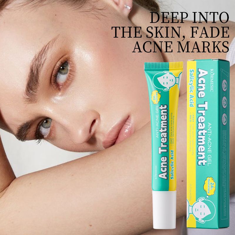 KORMESIC Salicylic Acid Acne Cream Arbutin Acne Treatment Cream Centella Asiatica Anti-Acne Cream Gently Reduces Redness Unclogs Pores Controls Oil Fades Dark Spots Smooth Clear Skin - Acne Prone Skin