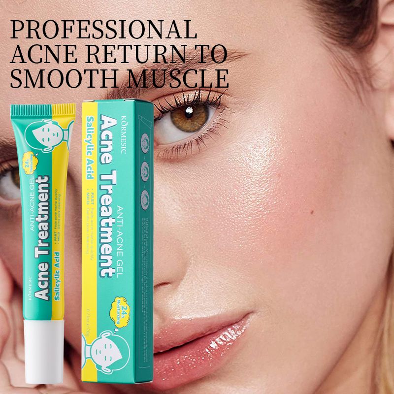 KORMESIC Salicylic Acid Acne Cream Arbutin Acne Treatment Cream Centella Asiatica Anti-Acne Cream Gently Reduces Redness Unclogs Pores Controls Oil Fades Dark Spots Smooth Clear Skin - Acne Prone Skin