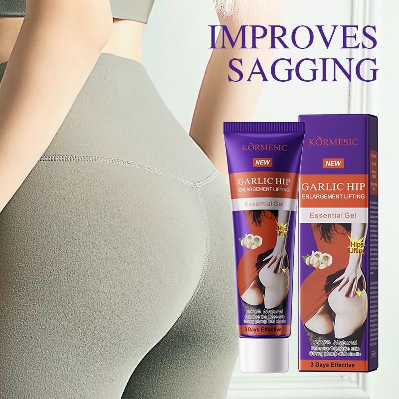 KORMESIC Garlic Butt & Hip Enlargement Oil Garlic Hip Lift Gel Buttock Enhancement Cream Lift Firm Hip Plump Buttock Tighten Sagging Skin Boost Elasticity Up Ass Oil Big Butt Booster Cream