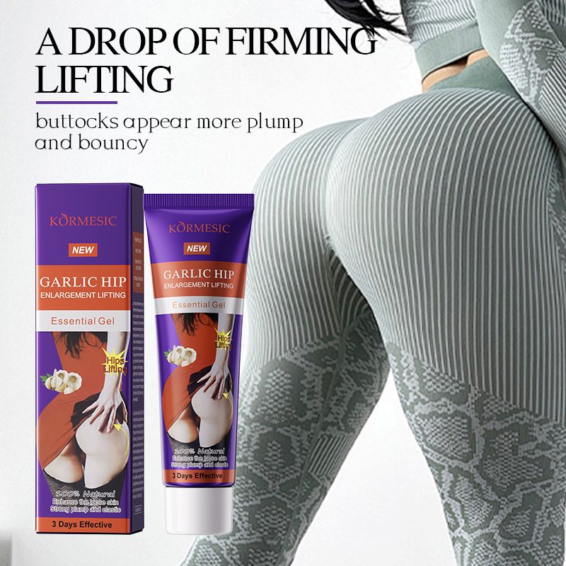 KORMESIC Garlic Butt & Hip Enlargement Oil Garlic Hip Lift Gel Buttock Enhancement Cream Lift Firm Hip Plump Buttock Tighten Sagging Skin Boost Elasticity Up Ass Oil Big Butt Booster Cream