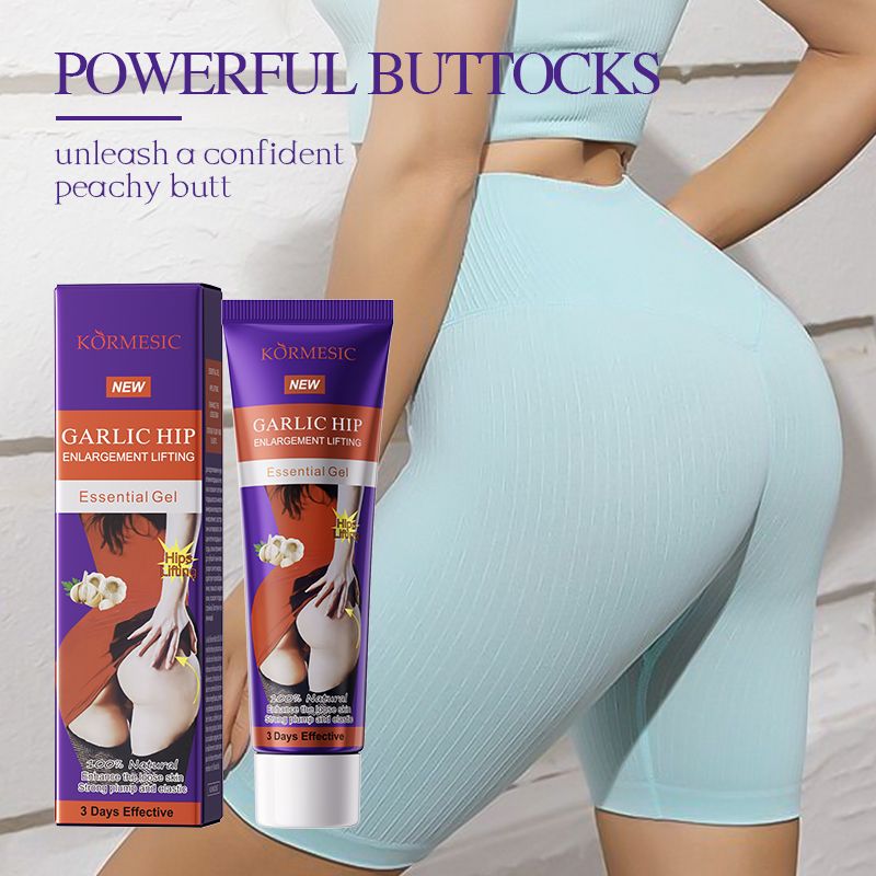 KORMESIC Garlic Butt & Hip Enlargement Oil Garlic Hip Lift Gel Buttock Enhancement Cream Lift Firm Hip Plump Buttock Tighten Sagging Skin Boost Elasticity Up Ass Oil Big Butt Booster Cream