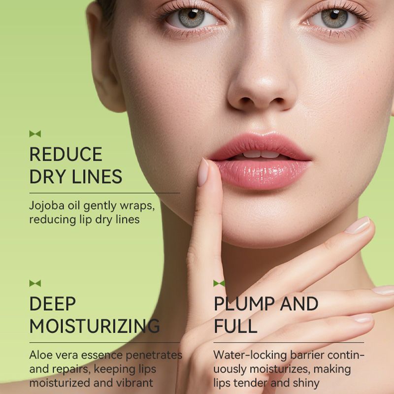 KORMESIC Natural Aloe Vera Lip Balm Moisturizing Hydrating Soothing Repair Dry Chapped Lips Soothes & Plumps Lips Reduces Lip Wrinkles & Restores Smoothness Non-Greasy Fast Absorbing Formula Lip Care