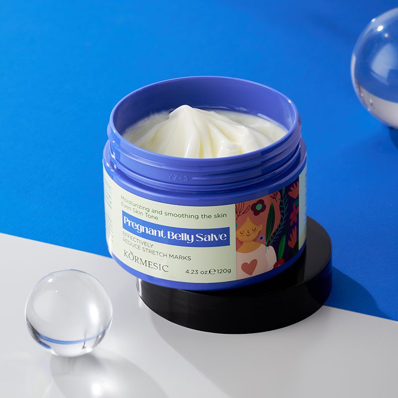 KORMESIC 100% Natural Herbal Stretch Mark Cream Reduces Stretch Marks Safe Mom Pregnancy Belly Cream Anti-Wrinkle Moisturizing Whitening Firms Skin Cell Regeneration Reduce Wrinkles Firm Wrinkled Skin