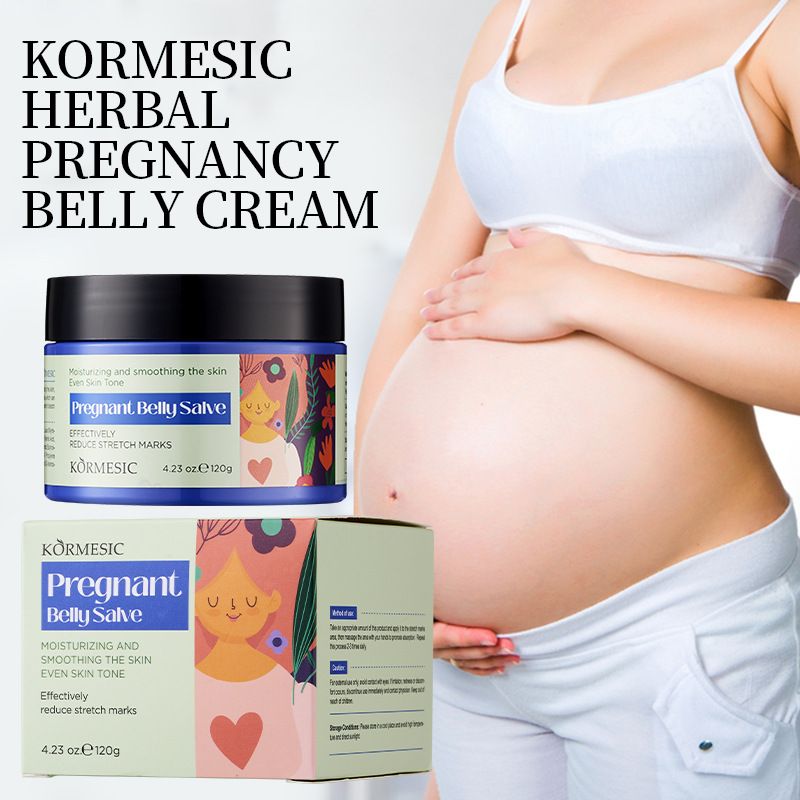 KORMESIC 100% Natural Herbal Stretch Mark Cream Reduces Stretch Marks Safe Mom Pregnancy Belly Cream Anti-Wrinkle Moisturizing Whitening Firms Skin Cell Regeneration Reduce Wrinkles Firm Wrinkled Skin