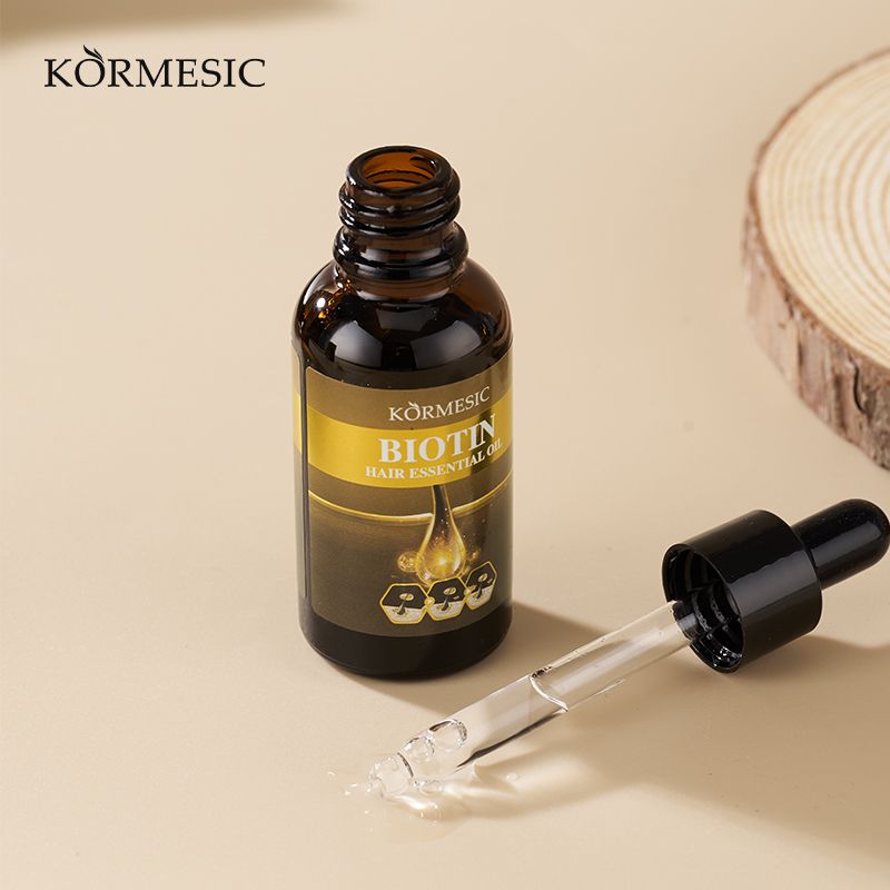 KORMESIC 2-in-1 Biotin Hair Essential Spray Oil Natural Ginger Extract Moisturizing Hair Deep Nourishing Hair Adds Shine Biotin Leave-In Treatment Repair Hair Damage Smooth Frizz Detangle Heat Protect