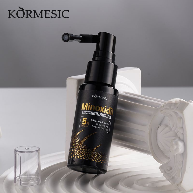 KORMESIC 5% Minoxidil & Biotin Hair Growth Serum Hair Regrowth Strengthen Hair Dual Action Anti Hair Loss Treatment Activates Hair Follicles for Thicker Stronger Hair Penetrating Fast Absorbing