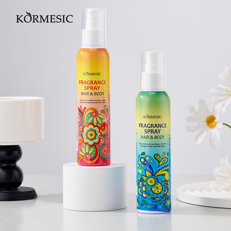 KORMESIC 2-in-1 Hair Body Fragrance Spray Long-Lasting Natural Scent Perfume Strong Fragrance Plant Extract Natural Extract Fresh Scent Body Mist Refreshing Coconut Milk Vanilla Milk All-Day Freshness