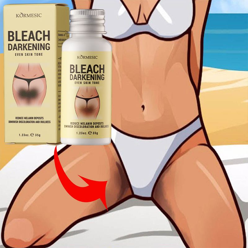 KORMESIC Niacinamide Body Whitening Cream Darkening Bleach Private Parts Underarm Inner Thigh Intimate Bleaching Serum Whiten Knee Butt Knuckles Brighten Cream Armpits Elbow Knees Joint Dark Spots