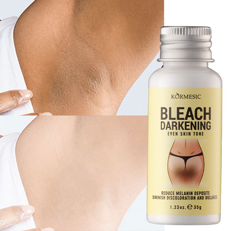 KORMESIC Niacinamide Body Whitening Cream Darkening Bleach Private Parts Underarm Inner Thigh Intimate Bleaching Serum Whiten Knee Butt Knuckles Brighten Cream Armpits Elbow Knees Joint Dark Spots