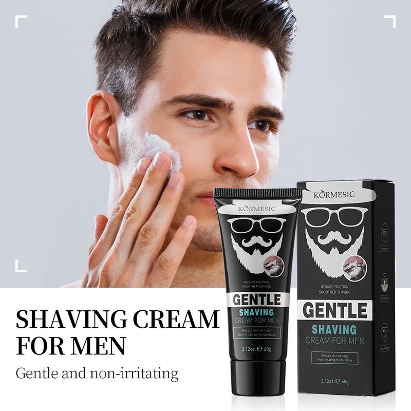 KORMESIC Man Shaving Cream Set Aloe Vera Extract Formula Sensitive Skin Ultra Gentle Smooth Shave Beard Safety Razors Prevents Hurt Skin Beard Shaving Foam Bump-Free Anti-Irritation Hydrating