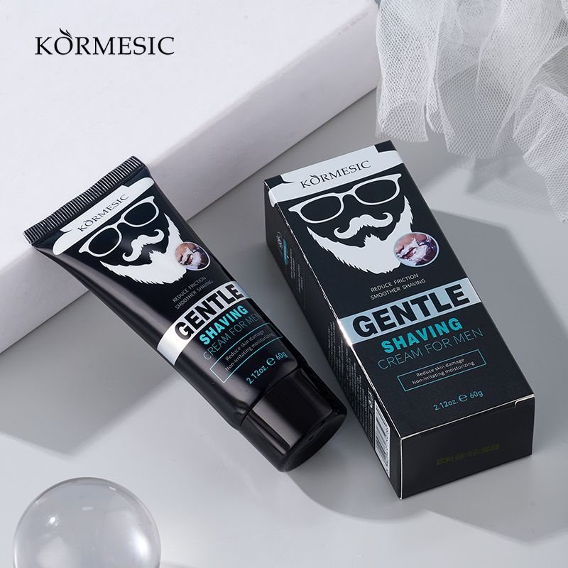 KORMESIC Man Shaving Cream Set Aloe Vera Extract Formula Sensitive Skin Ultra Gentle Smooth Shave Beard Safety Razors Prevents Hurt Skin Beard Shaving Foam Bump-Free Anti-Irritation Hydrating