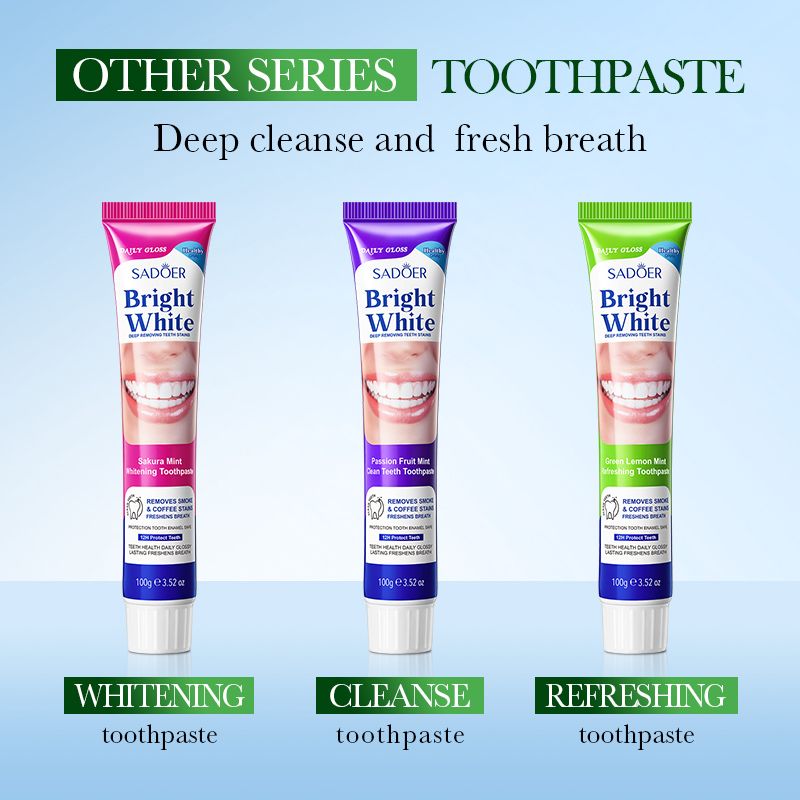 (13pcs Family Pack) SADOER Toothpastes & Toothbrushes Set Strong Teeth Fresh Breath Oral Care Kit Whitening Teeth Remove Yellow Teeth Plaque Removal Gum Care Healthy Gums Remove Teeth Stains