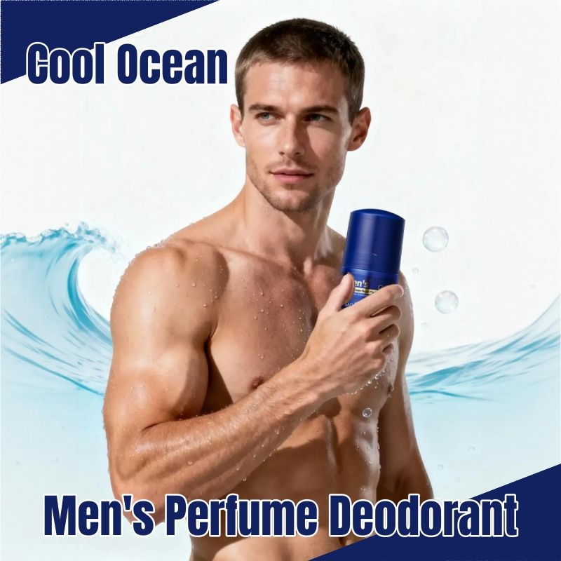 2pcs SADOER 2in1 men's perfume man deodorant stop sweating bead fluid- fresh cool sports perfume | cool ocean scent | oriental fragrance 48H long lasting anti sweat deodorizing refresh fragrant charm