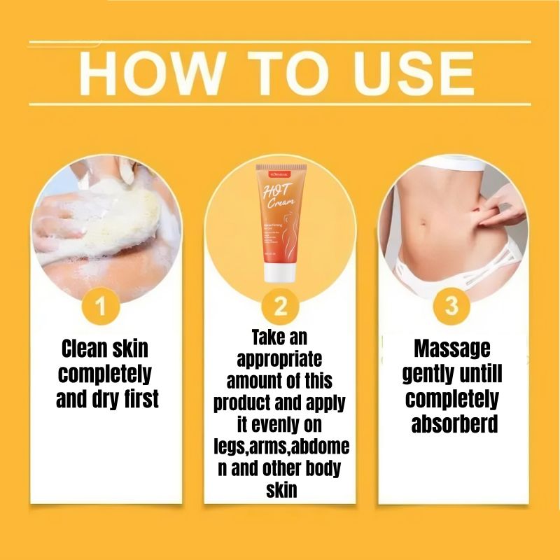 Slimming Hot Cream Lose Weight Management Fat Burning Body Shaping Thigh & Belly Fat Fast Acting Weight Loss Cellulite Treatment Natural Extract Firming Cream