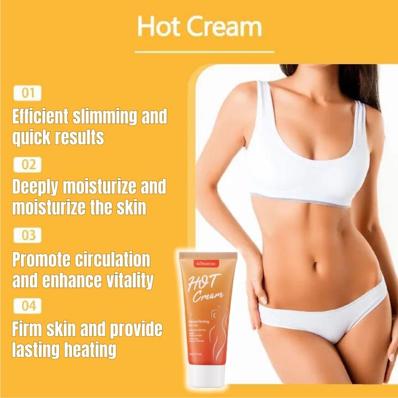 Slimming Hot Cream Lose Weight Management Fat Burning Body Shaping Thigh & Belly Fat Fast Acting Weight Loss Cellulite Treatment Natural Extract Firming Cream