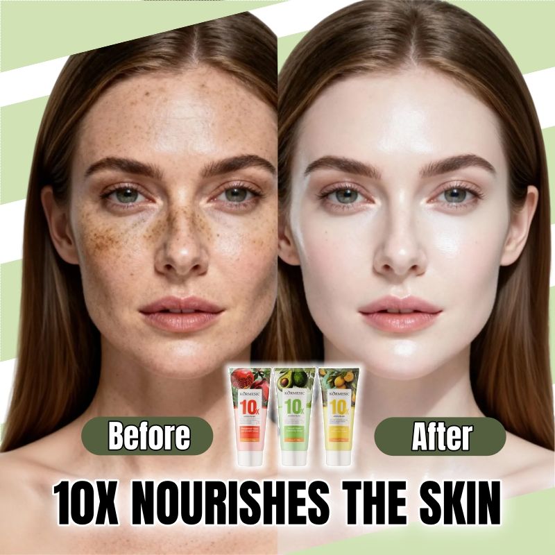 3pcs KORMESIC 10X Firm Moisturized Nourish Skin Care Set Pomegranate Avocado Lemon Serum Anti-Wrinkle Deep Hydration Whitening Essence Brightening Skincare Glowing Vitamin C Visible Repair 3*100g