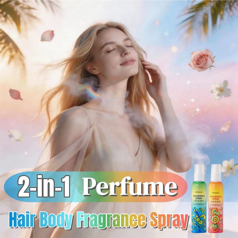 KORMESIC 2-in-1 Hair Body Fragrance Spray Long-Lasting Natural Scent Perfume Strong Fragrance Plant Extract Natural Extract Fresh Scent Body Mist Refreshing Coconut Milk Vanilla Milk All-Day Freshness