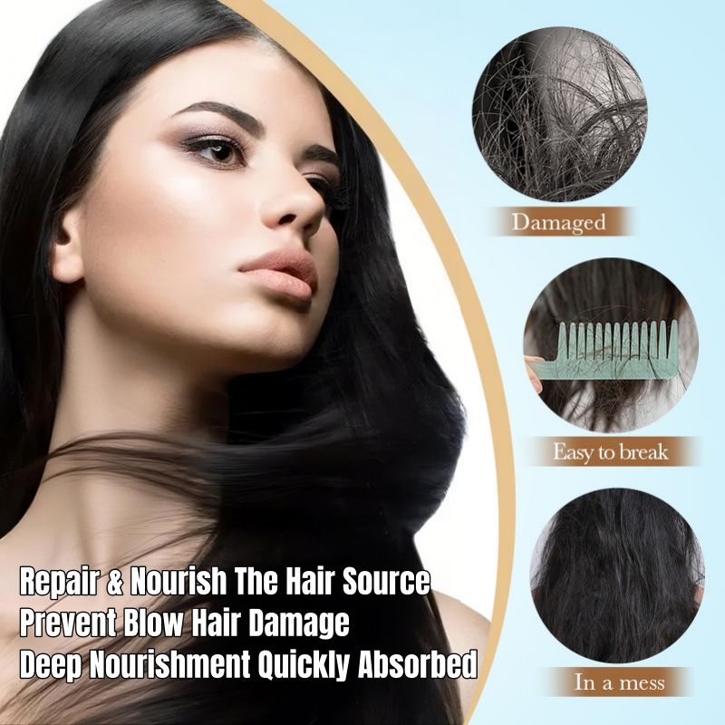 KORMESIC 2-in-1 Biotin Hair Essential Spray Oil Natural Ginger Extract Moisturizing Hair Deep Nourishing Hair Adds Shine Biotin Leave-In Treatment Repair Hair Damage Smooth Frizz Detangle Heat Protect