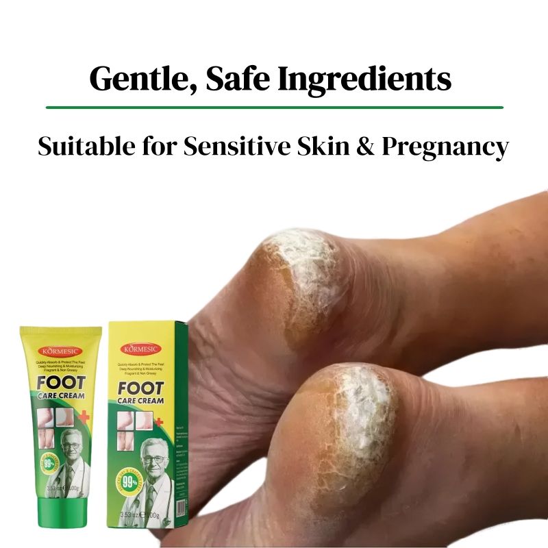 KORMESIC Feet Chapped Cream Repair Cracked Heels Dry Cracked Feet Rescue Foot Cracks Split Heels Hard Skin & Cracks Heel Fissures Plantar Rhagades Painless Deep Skin Fissures Moisturizer 100g