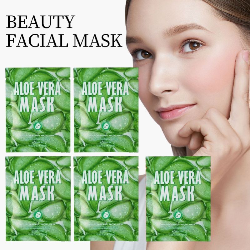 KORMESIC Natural Aloe Vera Face Mask Natural Extract Deep Hydration Moisturizing Whitening Cooling Soothes Sunburn Redness Calms Irritation Sunburn Relief Repair Dry Skin Fast Absorbing After Sun Care