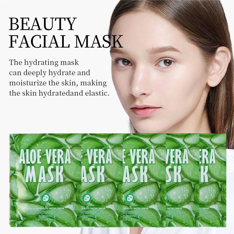 KORMESIC Natural Aloe Vera Face Mask Natural Extract Deep Hydration Moisturizing Whitening Cooling Soothes Sunburn Redness Calms Irritation Sunburn Relief Repair Dry Skin Fast Absorbing After Sun Care