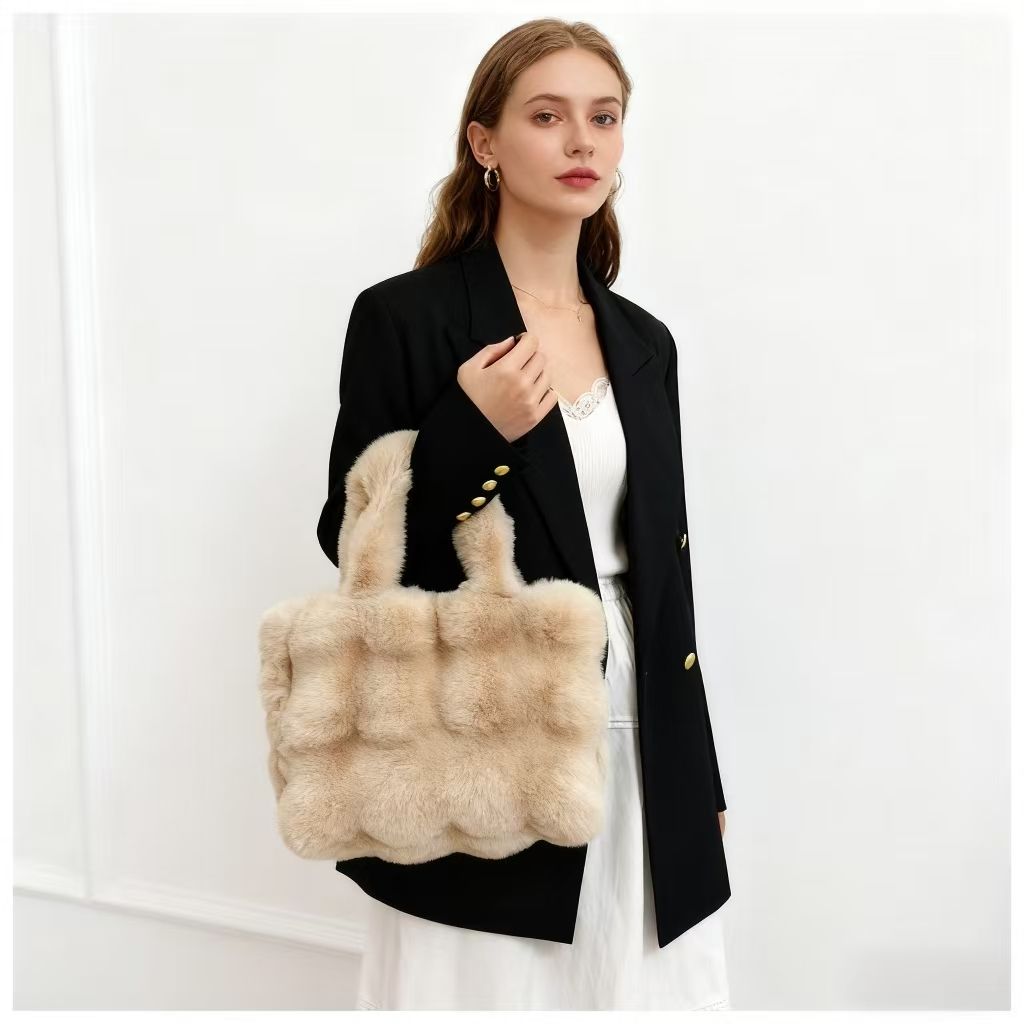 New Plush Bag - Women's Hand-Held Tote Bag Fashionable And Large-Capacity Crossbody Bag Suitable For School And Commuting The Highest Quality Available On The Entire Internet.