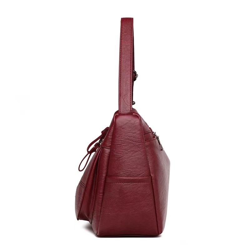 The New Trendy Single-Shoulder Bag With A Retro Style And Soft Leather Is A Mom Bag Suitable For Casual Shopping It Is A Lightweight Cross-body Bag That Is The Top Quality Product On The Entire Intern