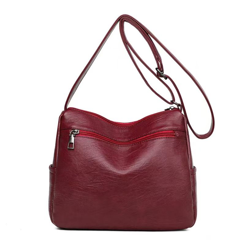 The New Trendy Single-Shoulder Bag With A Retro Style And Soft Leather Is A Mom Bag Suitable For Casual Shopping It Is A Lightweight Cross-body Bag That Is The Top Quality Product On The Entire Intern