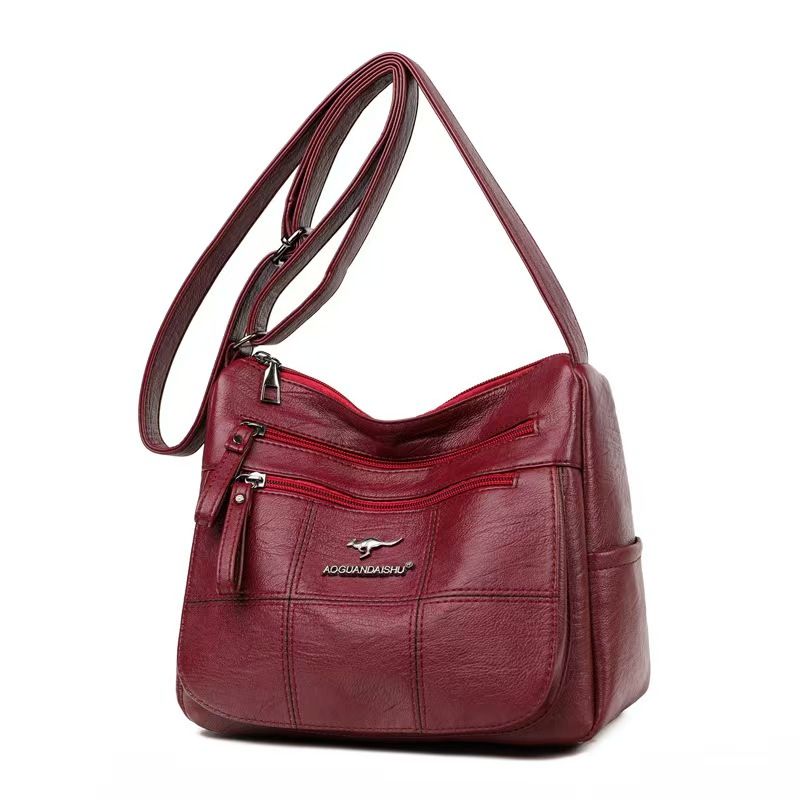 The New Trendy Single-Shoulder Bag With A Retro Style And Soft Leather Is A Mom Bag Suitable For Casual Shopping It Is A Lightweight Cross-body Bag That Is The Top Quality Product On The Entire Intern