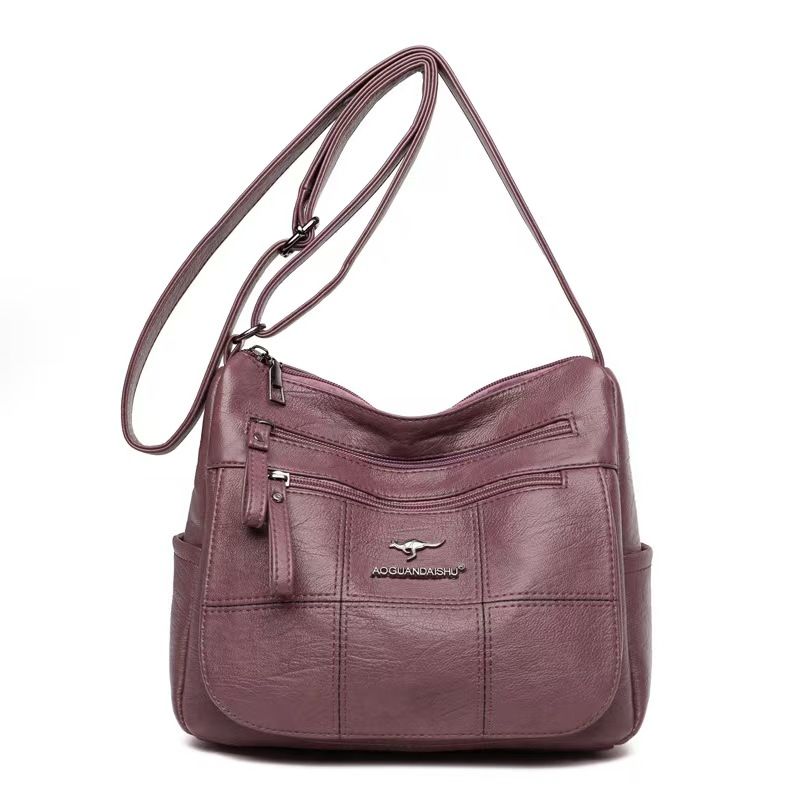 The New Trendy Single-Shoulder Bag With A Retro Style And Soft Leather Is A Mom Bag Suitable For Casual Shopping It Is A Lightweight Cross-body Bag That Is The Top Quality Product On The Entire Intern
