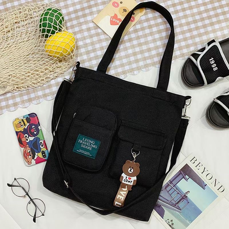 New Style Canvas Bag - Personalized Crossbody Bag For Students School Campus Handbag Simple And Casual Korean-Style Shoulder Bag The Highest Quality Available online.