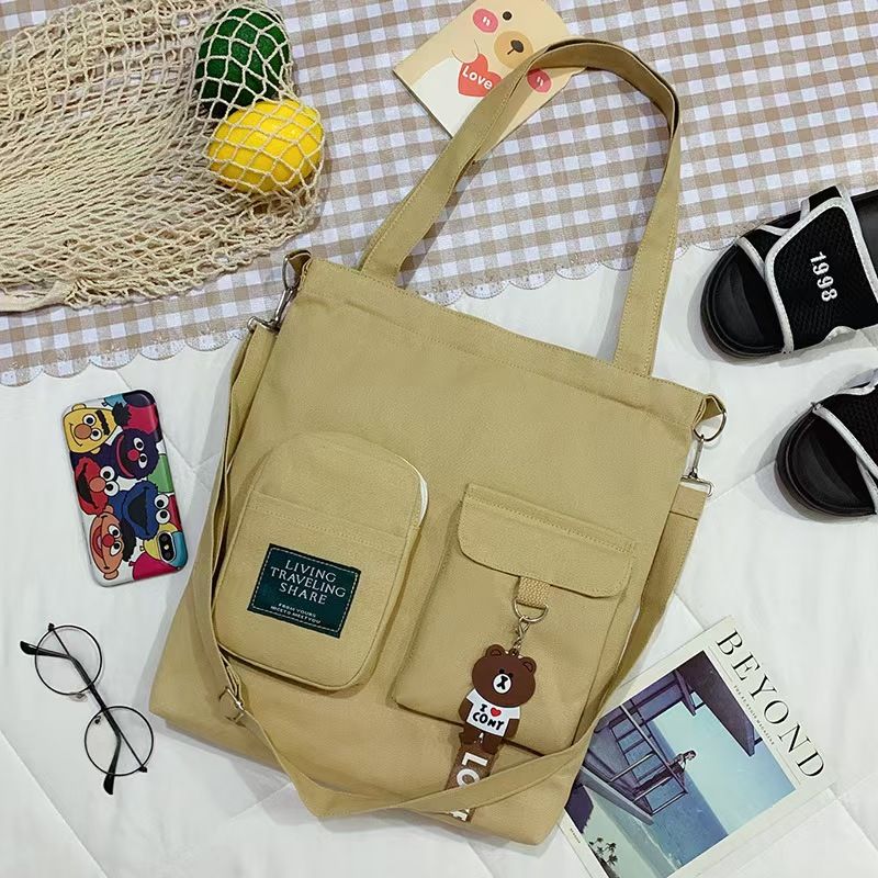 New Style Canvas Bag - Personalized Crossbody Bag For Students School Campus Handbag Simple And Casual Korean-Style Shoulder Bag The Highest Quality Available online.