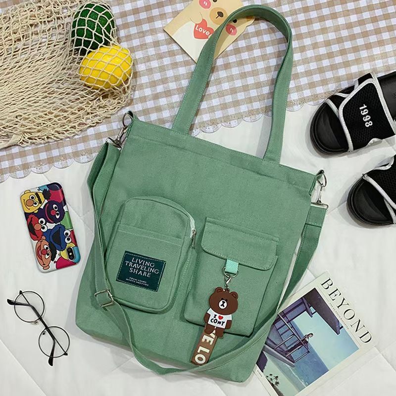 New Style Canvas Bag - Personalized Crossbody Bag For Students School Campus Handbag Simple And Casual Korean-Style Shoulder Bag The Highest Quality Available online.