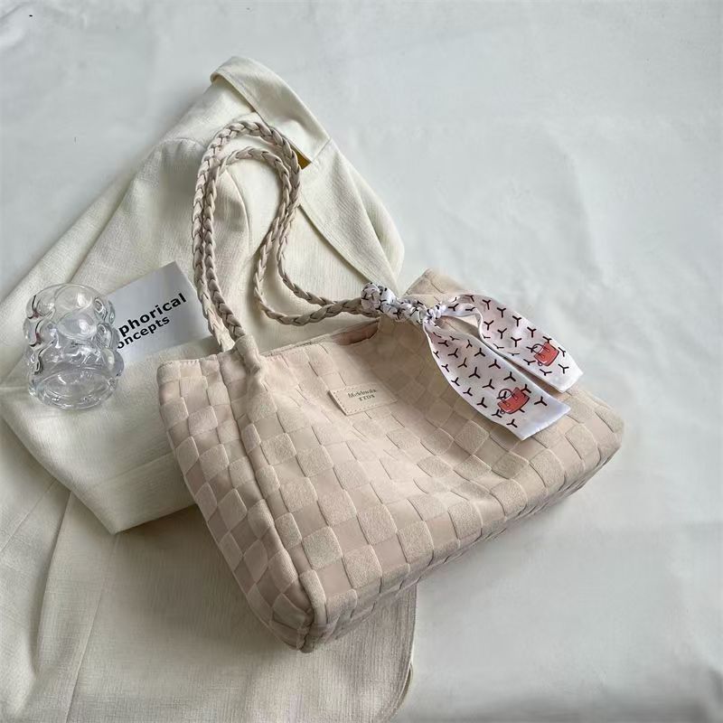 Spring New Large Capacity Handbag - Women's Casual Multi-purpose Canvas Shoulder Bag With High-Quality Texture - Ideal For School Or Commuting Tote Bag