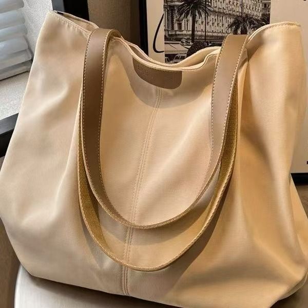 Leisure Large-Capacity Bag - Women's Summer Fashionable Single-Shoulder Bag - Simple And Versatile Canvas Tote Bag - College Student's Class Bag