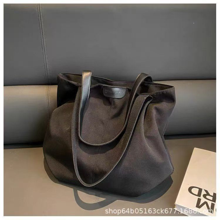 Leisure Large-Capacity Bag - Women's Summer Fashionable Single-Shoulder Bag - Simple And Versatile Canvas Tote Bag - College Student's Class Bag
