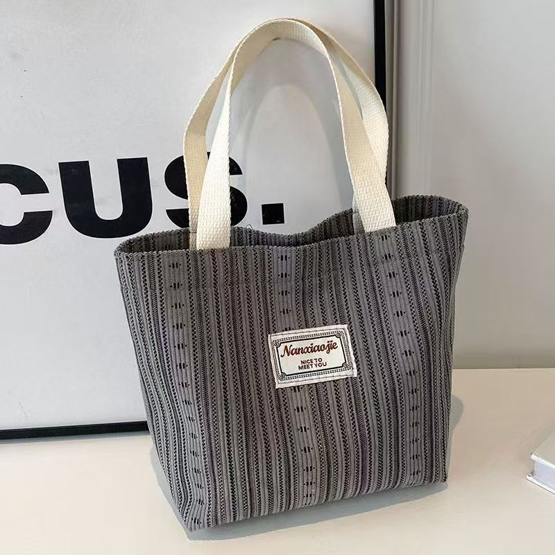 Japanese-Style Canvas Bag With Fashionable Stripes - Crossbody Shoulder Bag For Women Suitable For School Use Tote Backpack For Commuting - Top Quality Nationwide