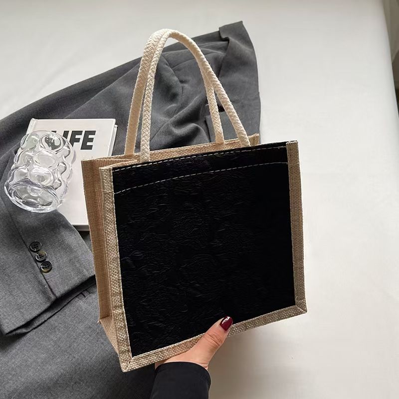 Handbag - Linen Bag - Hand-Held Lunch Box Bag - Lunch Bag For Women's Online Influencers - Daily Work Bag - Top Quality Across The Internet