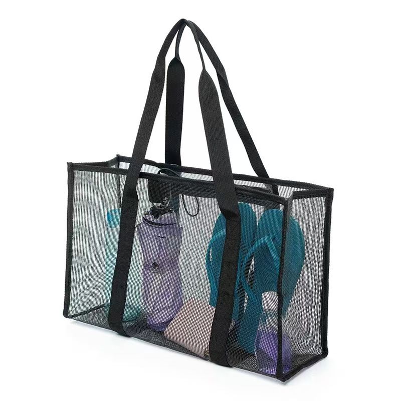 Pool Minimalist Mesh Beach Bag Minimalist Large-Capacity Swimming Storage Bag Long-Style Shopping Beach Bag Top-Quality Nationwide Lowest Price