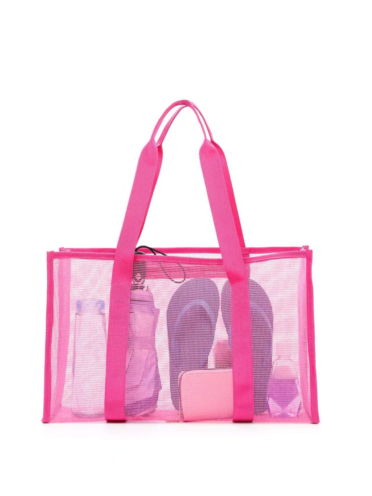 Pool Minimalist Mesh Beach Bag Minimalist Large-Capacity Swimming Storage Bag Long-Style Shopping Beach Bag Top-Quality Nationwide Lowest Price