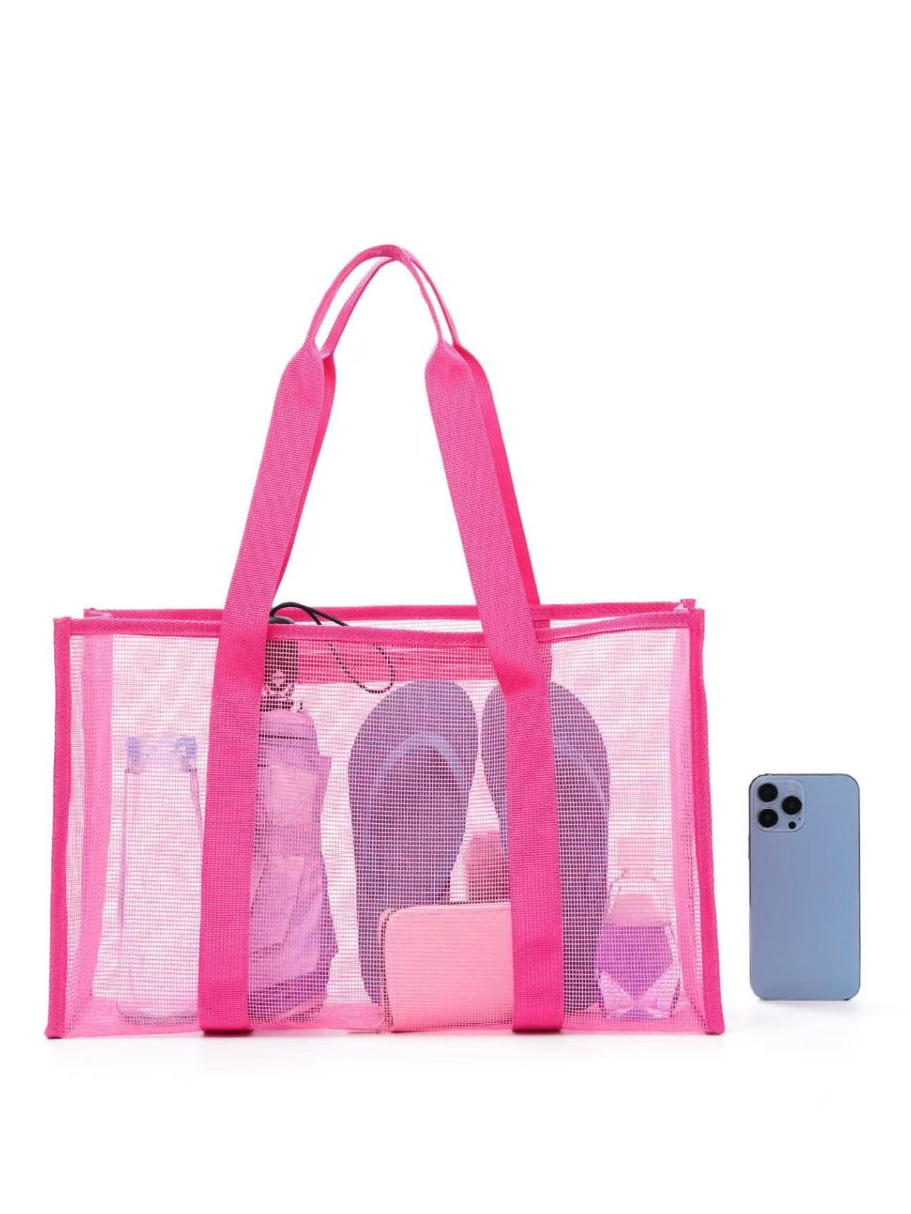 Pool Minimalist Mesh Beach Bag Minimalist Large-Capacity Swimming Storage Bag Long-Style Shopping Beach Bag Top-Quality Nationwide Lowest Price
