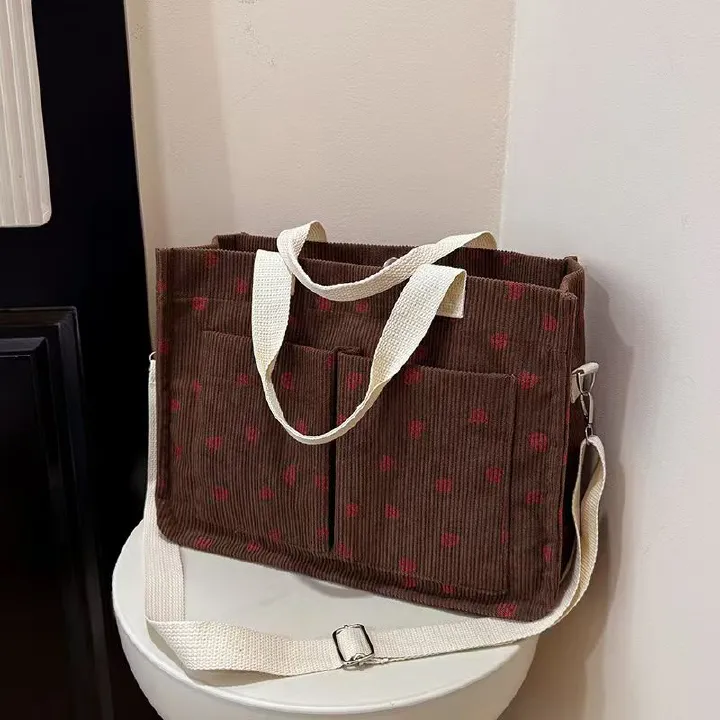 New Sweet And Fashionable Large-Capacity Bow-Shaped Canvas Tote Bag Backpack For Going Out Commuting Attending Classes Single-Shoulder Bag Gift For Friends